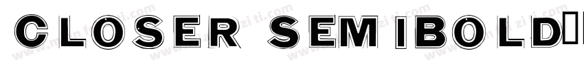 Closer SemiBold字体转换
